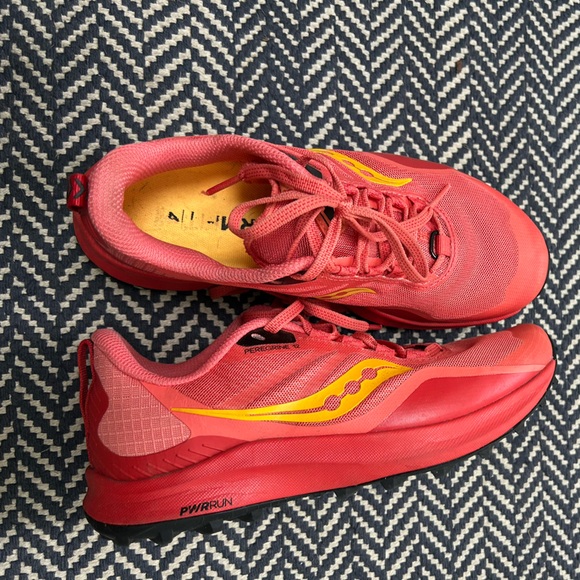 Saucony Shoes - Saucony Women's Peregrine 12 Trail Red/Coral Running Shoes 6.5